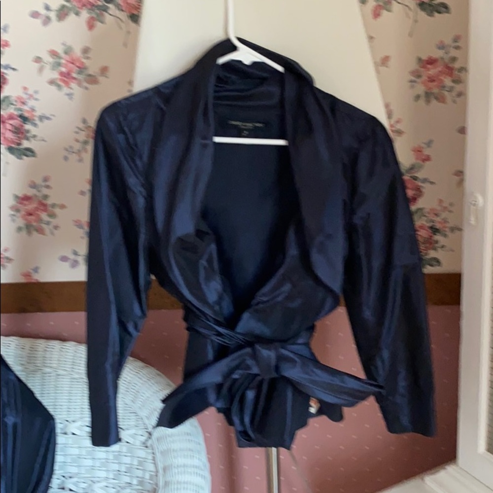 Wrap jacket long detailed skirt